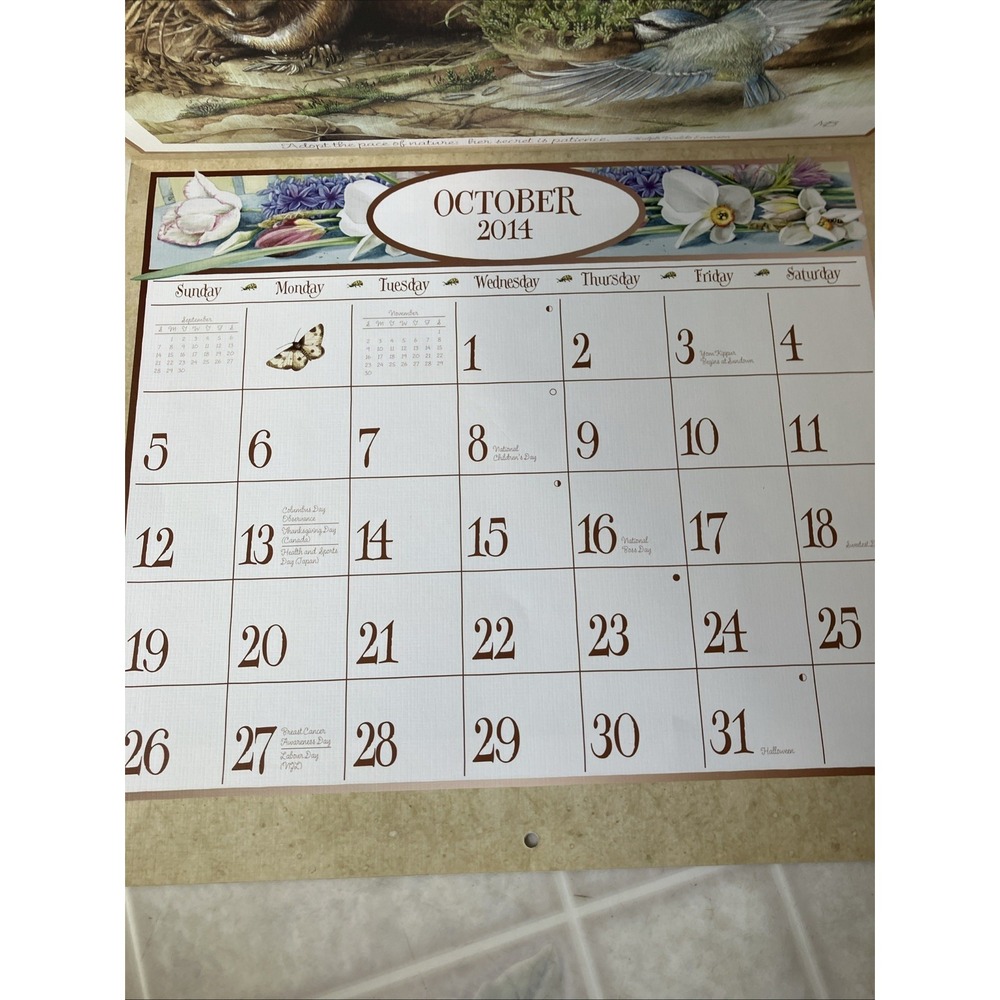 The Lang Marjolein Bastin Floral 2014 Wall Calendar Nature's Journal Calendar - Picture 3 of 4